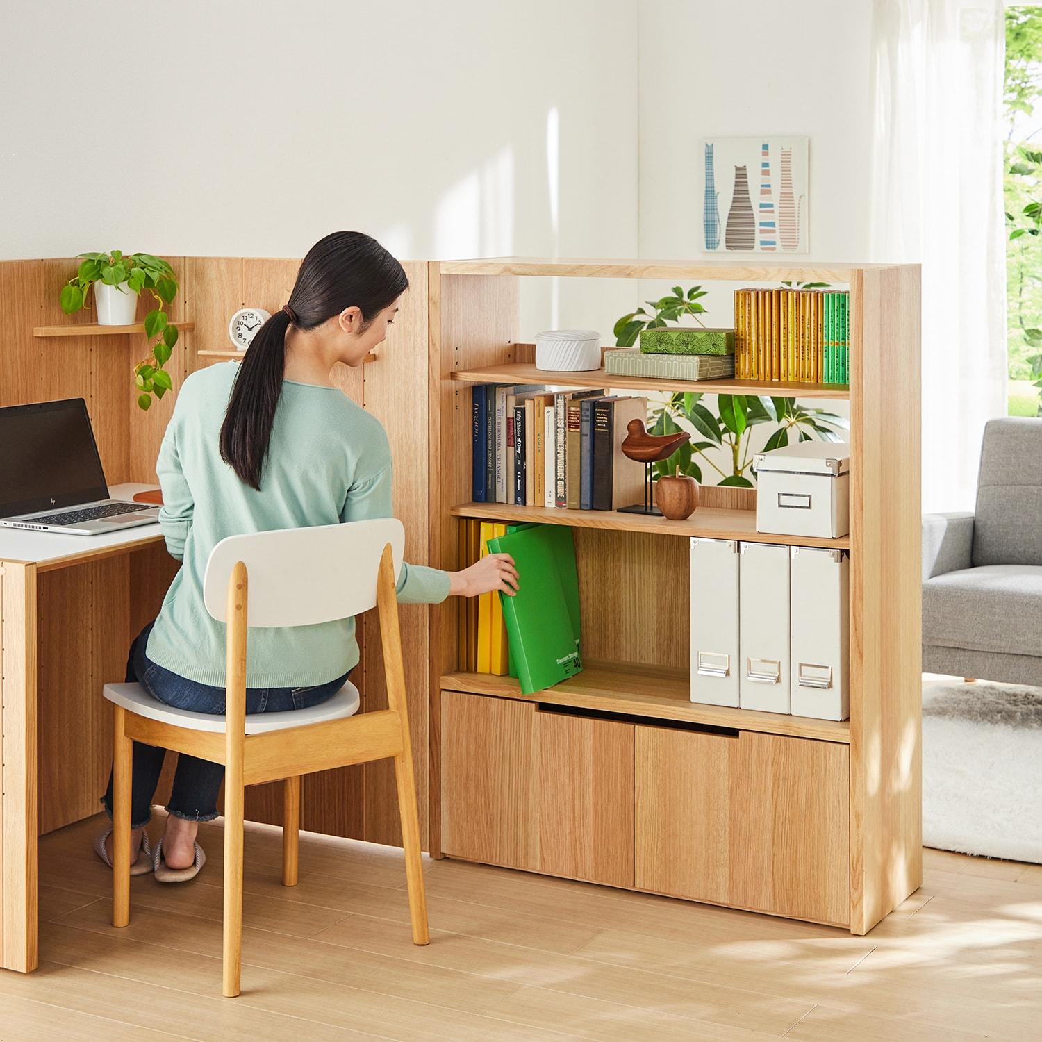 空間を仕切られるデスクシリーズParsonal・シェルフの商品写真