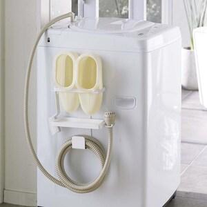 トレー付き洗濯機横マグネットバスブーツ&ホースホルダーの商品写真