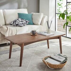 天然木ウォルナット材のリビングテーブルの商品写真