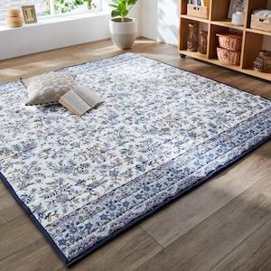 綿麻素材を使った2重ガーゼのキルトラグの商品写真