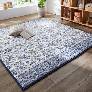 綿麻素材を使った2重ガーゼのキルトラグの商品写真