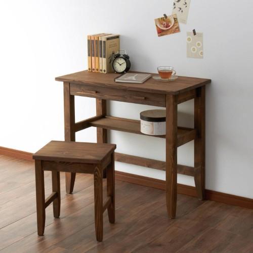 【大型商品送料無料】アンティーク調パソコンデスク&スツール2点セットの商品写真