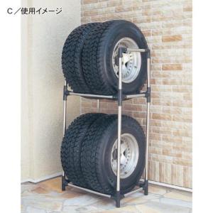 ステンレスタイヤラック(カバー付き)の商品写真