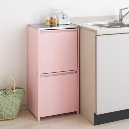 丈夫なスチール製のダストボックス・ゴミ箱<2分別/4分別>【キッチン分別ゴミ箱】の商品写真