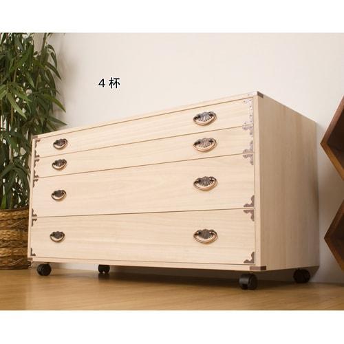 キャスター付き桐チェスト【たとう紙ごと着物が収納可能】の商品写真