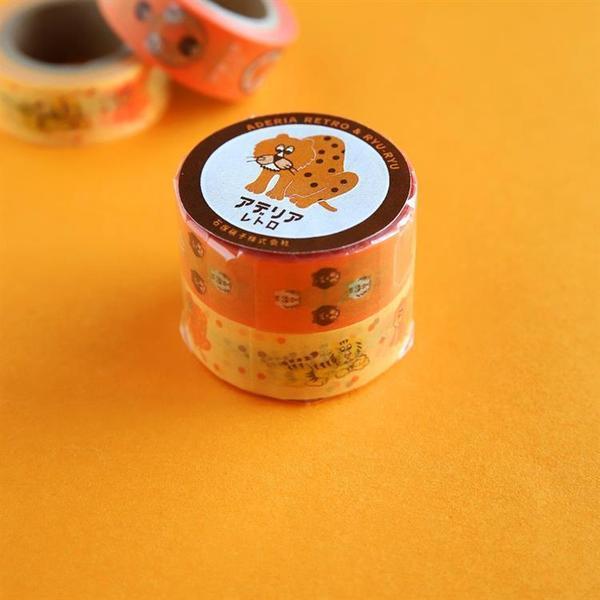 マスキングテープ２巻セット ズーメイト アデリアレトロの商品写真