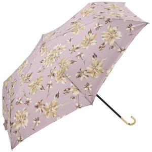 晴雨兼用 折りたたみ傘 シアーフローラ ミニ パープルの商品写真