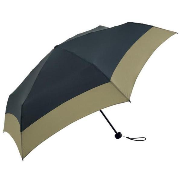 晴雨兼用 折りたたみ傘 リペット バイカラー ミニ ブラックの商品写真