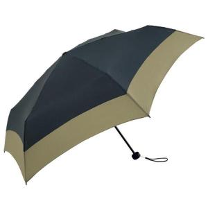 晴雨兼用 折りたたみ傘 リペット バイカラー ミニ ブラック