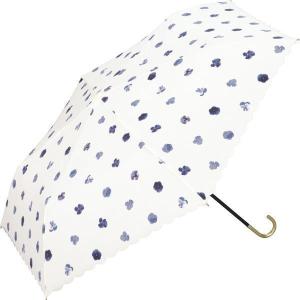 折りたたみ日傘 Ｔ／Ｃ 遮光 パンジー ミニ ブルー