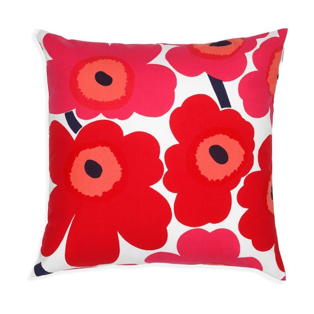 Marimekko クッションカバー Pieni Unikko ホワイト×レッドの商品写真