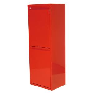 スチール ダストボックス 2段 レッドの商品写真