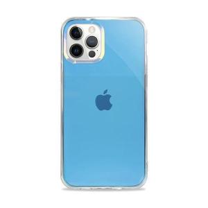 ｉＰｈｏｎｅ １２／１２ Ｐｒｏ用 多面体カットケース オーロラ×ブルー カラット アイルの商品写真