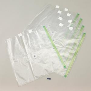 エアーチャンネル吊るせる衣類圧縮袋 ショート 5枚セットの商品写真