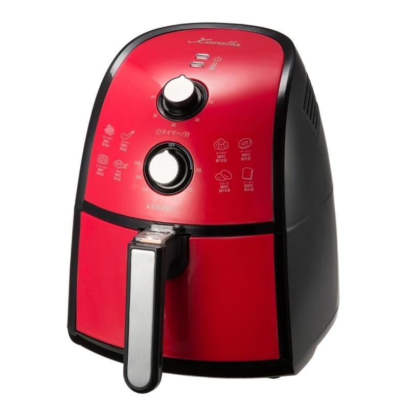 カンタン操作の健康ノンオイルフライヤーカラーラ[丸型ナベ付]の商品写真