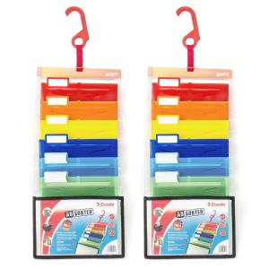 3WAY壁掛け収納ファイル ソーテッド A5 6段 2個セットの商品写真