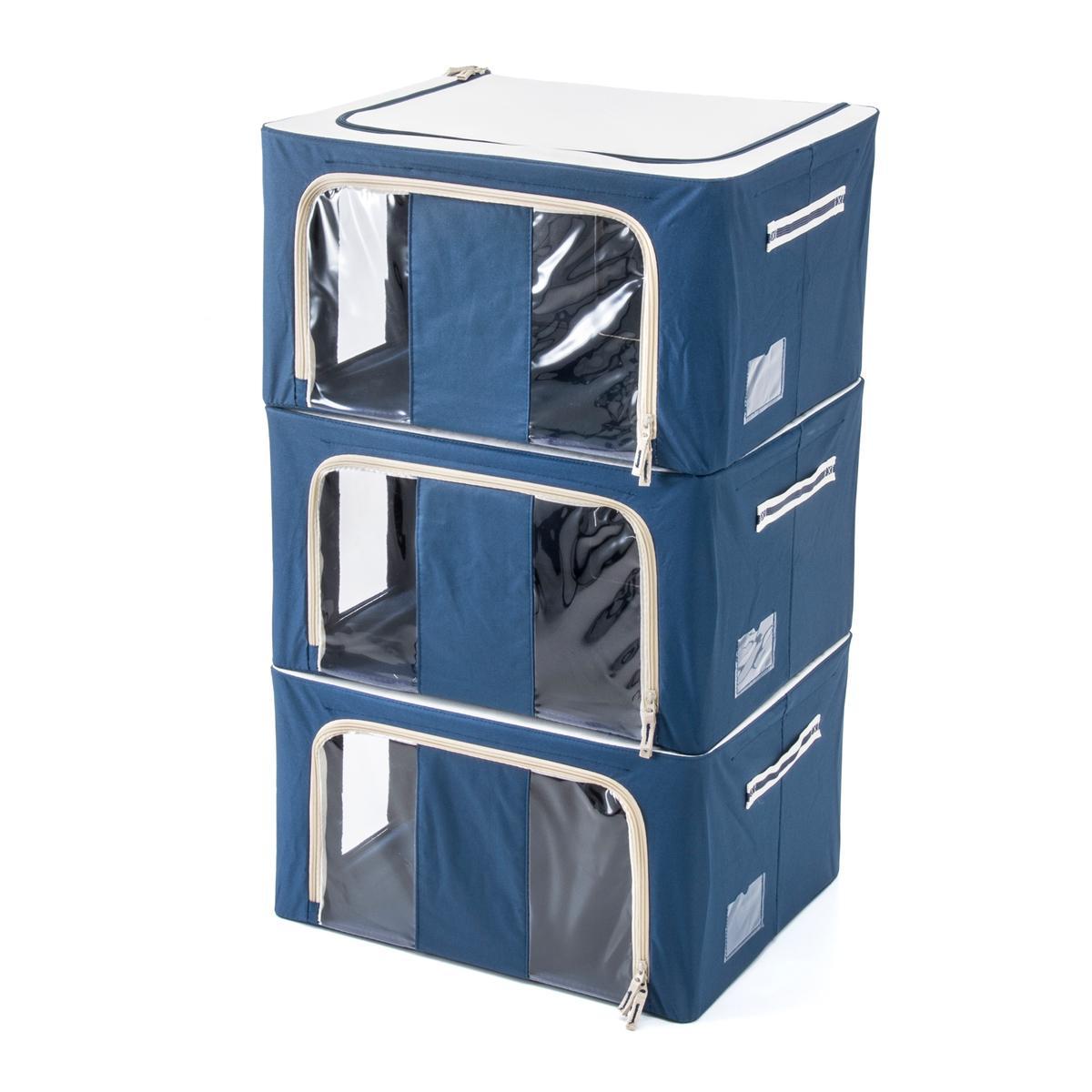 中身が見える収納ボックス M 3個セットの商品写真