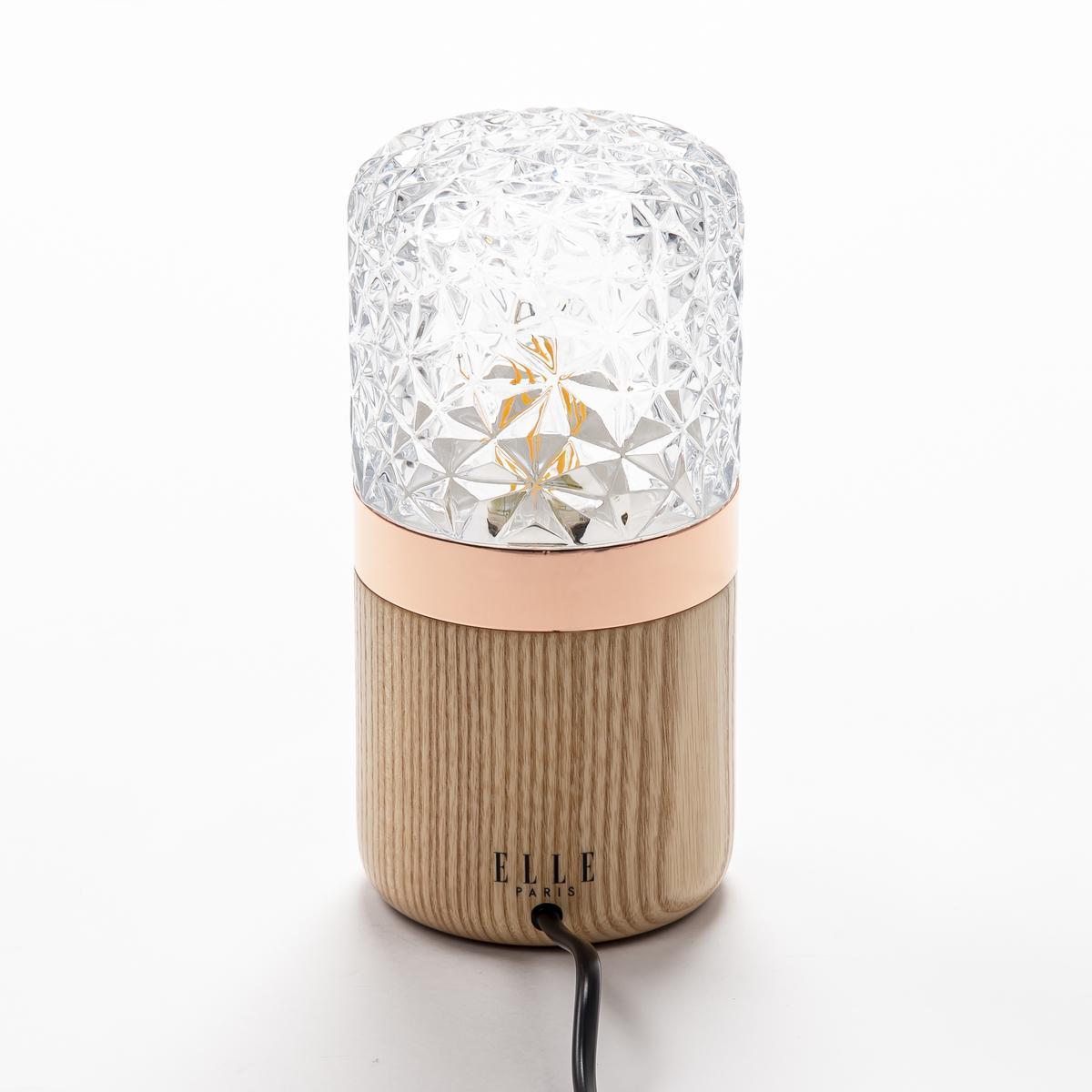 ELLE PARIS LED ガラス&ウッド ルームライトの商品写真