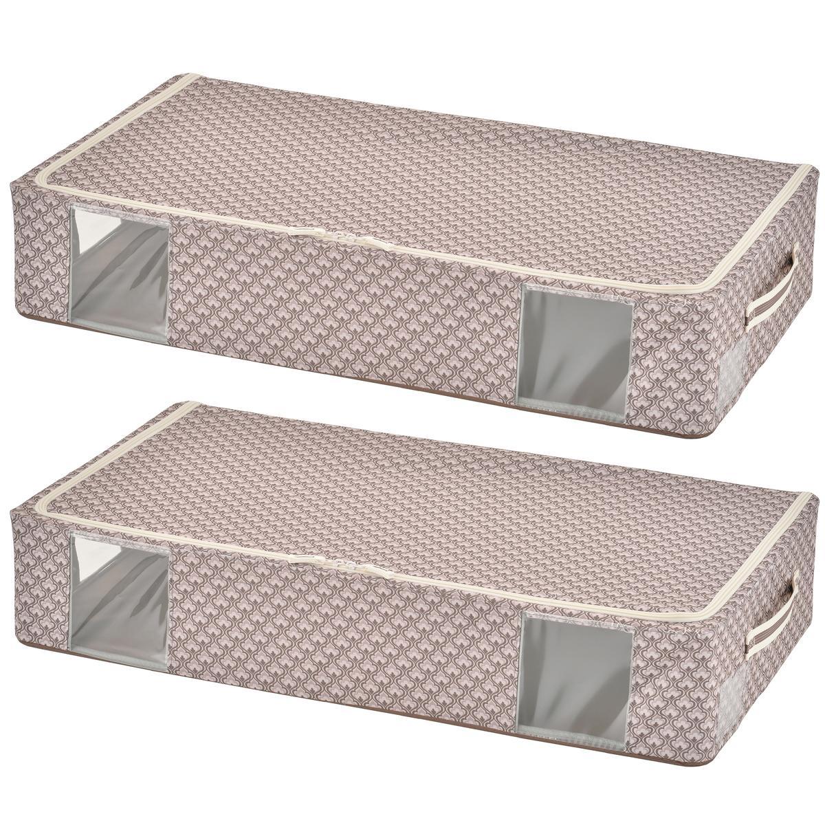 中身が見える窓付き収納BOXワイド同色2個の商品写真