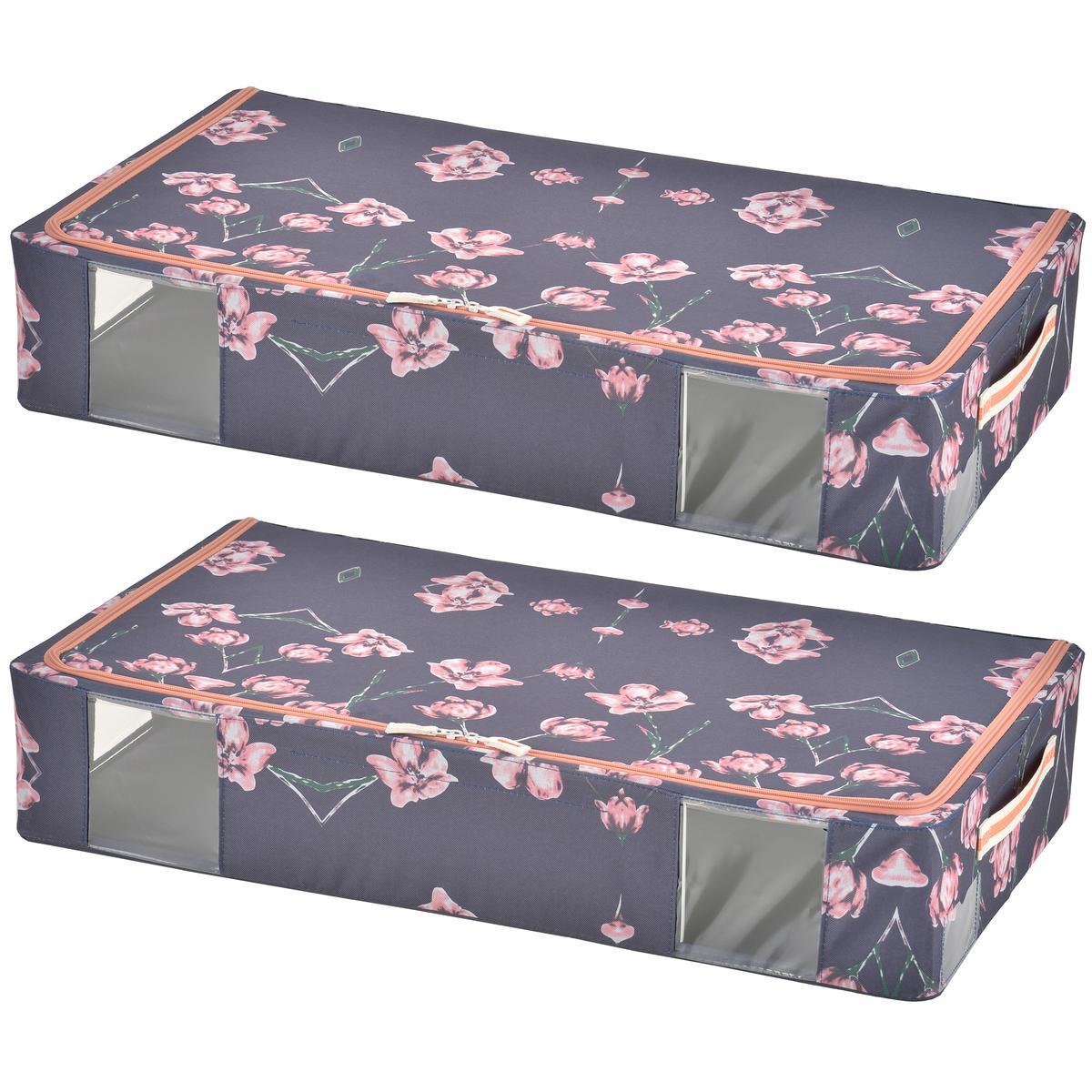 中身が見える窓付き収納BOXワイド同色2個の商品写真