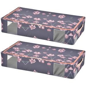 中身が見える窓付き収納BOXワイド同色2個の商品写真