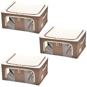 中身が見える窓付き収納BOXスモール同色3個の商品写真