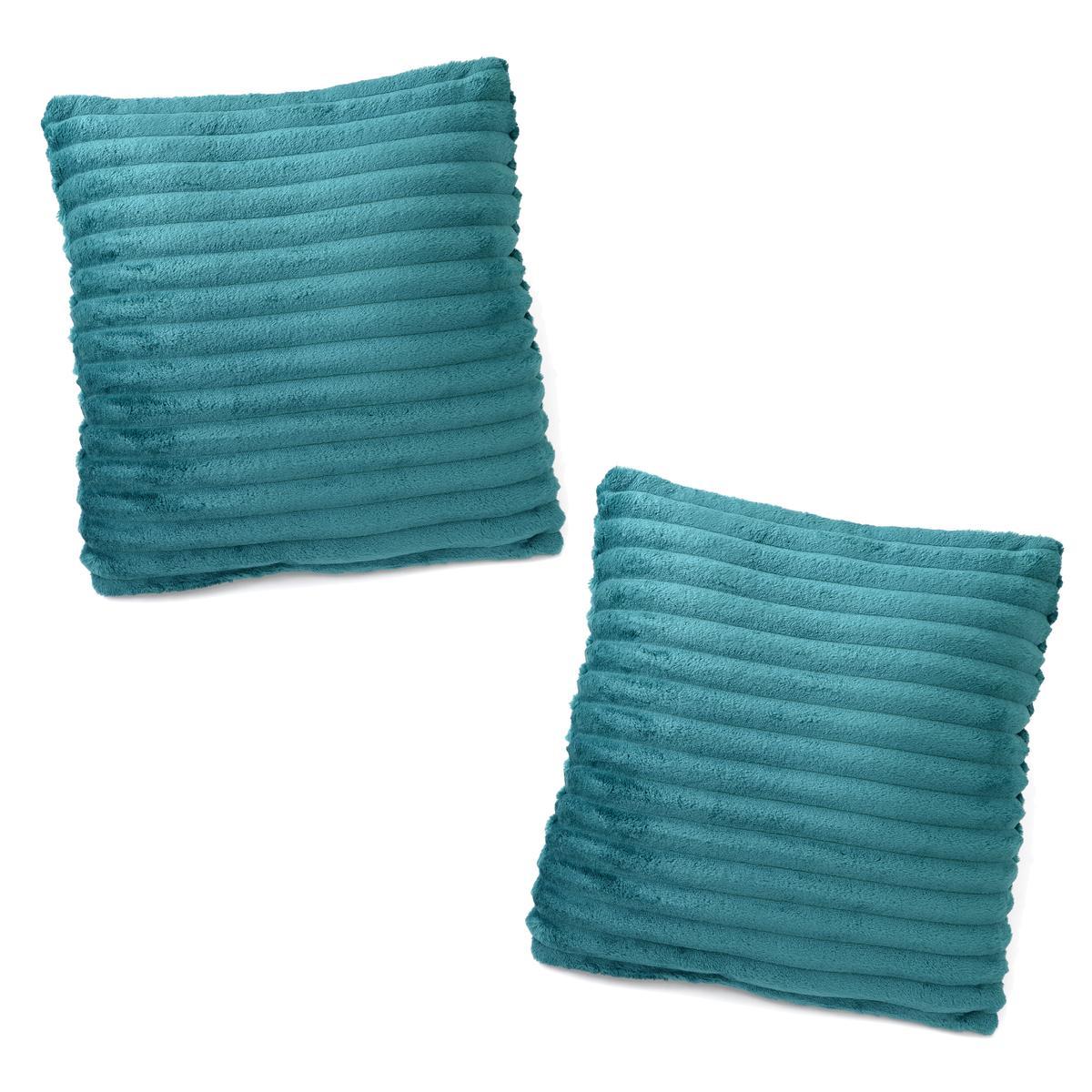 Mont Chalet ストライプ柄マシュマロタッチ クッション2個セットの商品写真