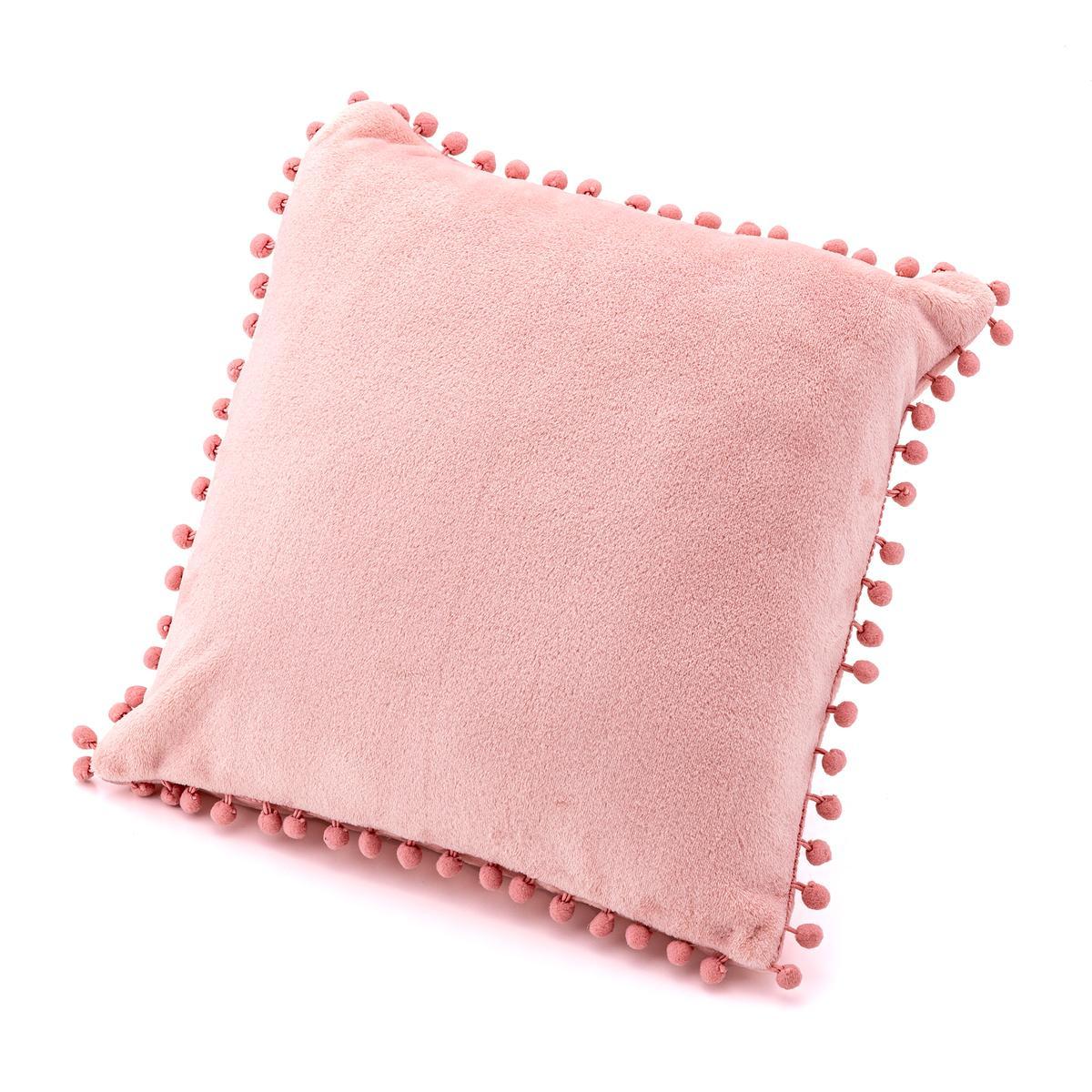 Mont Chaletベルベット調ポンポンつきクッションの商品写真