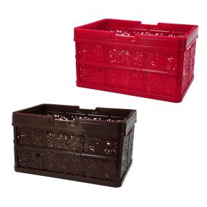 折り畳めるお洒落なコンテナ カラーが選べる2個セットの商品写真