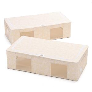 中身が見える窓付き収納BOXワイドサイズ同色2個の商品写真