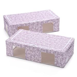 中身が見える窓付き収納BOXワイドサイズ同色2個の商品写真