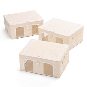 中身が見える窓付き収納BOXスモールサイズ同色3個の商品写真