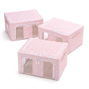 中身が見える窓付き収納BOX 同色3個の商品写真