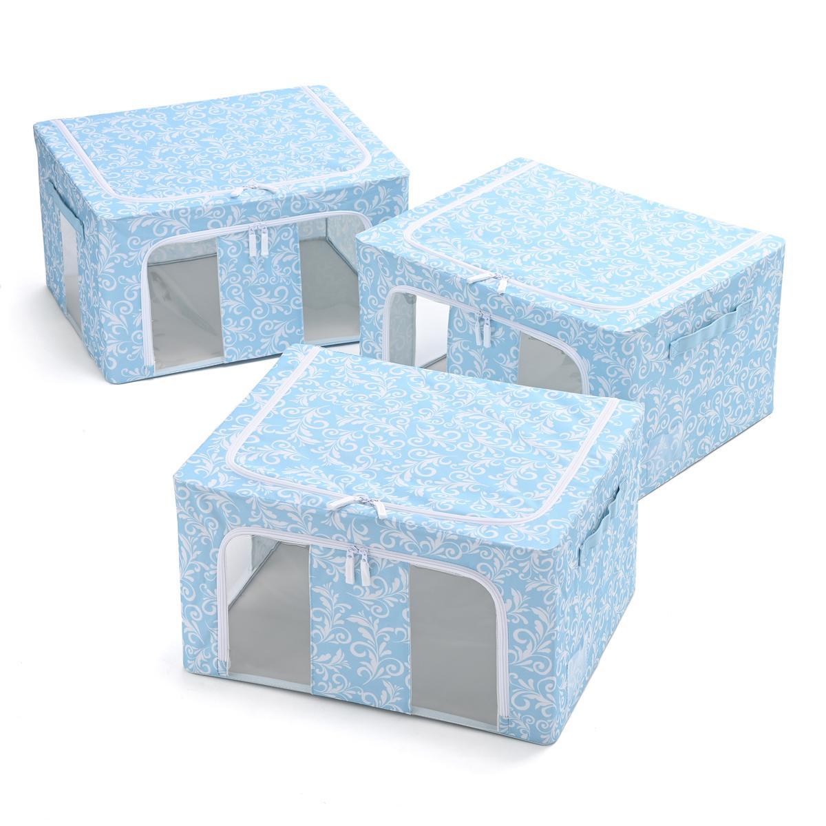 中身が見える窓付き収納BOX 同色3個の商品写真