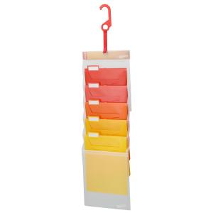 3WAY壁掛け収納ファイル ソーテッド A4 5段 縦型の商品写真