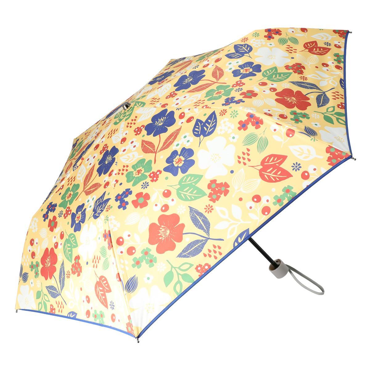 ルナジュメール UV+1級遮光+晴雨兼用北欧花柄折傘の商品写真