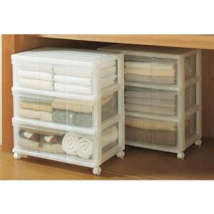 ワイド3段収納ケース2個セット<奥行39cm>の商品写真