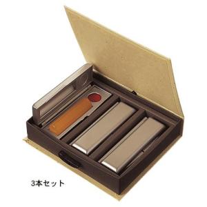 メタクリル印鑑3本セット<印鑑ケース付き>の商品写真