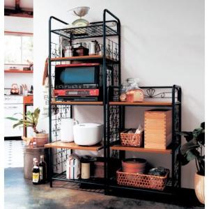 【大型商品送料無料】レンジ台 【スライド棚に調理家電などを置いて】