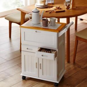 木製キッチンワゴン【気軽に使える小さめサイズ】