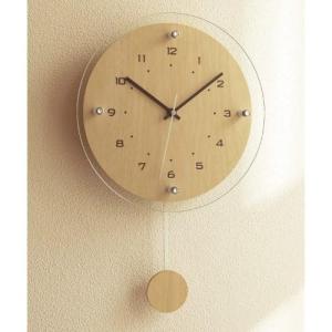 木製振り子の電波時計<ナチュラルのみ>の商品写真