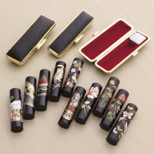 黒水牛蒔絵印鑑<印鑑ケース付き>の商品写真