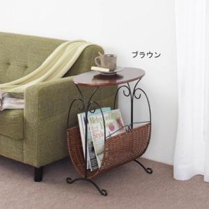 マガジンラック付きソファーサイドテーブルの商品写真