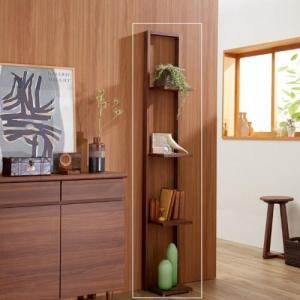 ウォルナット材のディスプレイラックの商品写真