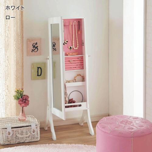 ジュエリー収納できるスタンドミラーの商品写真