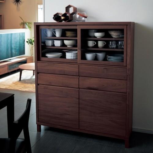 ウォルナット材のカップボードの商品写真