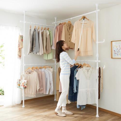 ダブル突っ張りハンガー<幅170~312cm>の商品写真