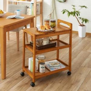 木製キッチンワゴン