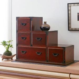 階段ミニチェスト<幅48cm>の商品写真