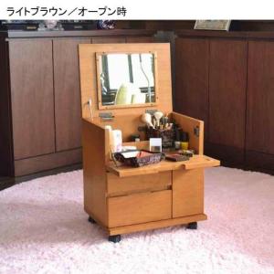 天然木化粧のメイクワゴンの商品写真